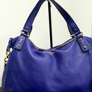 Kate Spade Navy Blue Leather Purse with Chained Shoulder Bag